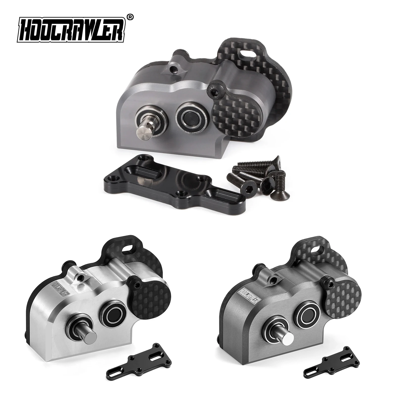 CNC 48Pitch Ultralight Tiny Gearbox with Slipper Pad for 1/10 LCG Chassis Cheater Rigs SCX10 III AR45 Capra Axle