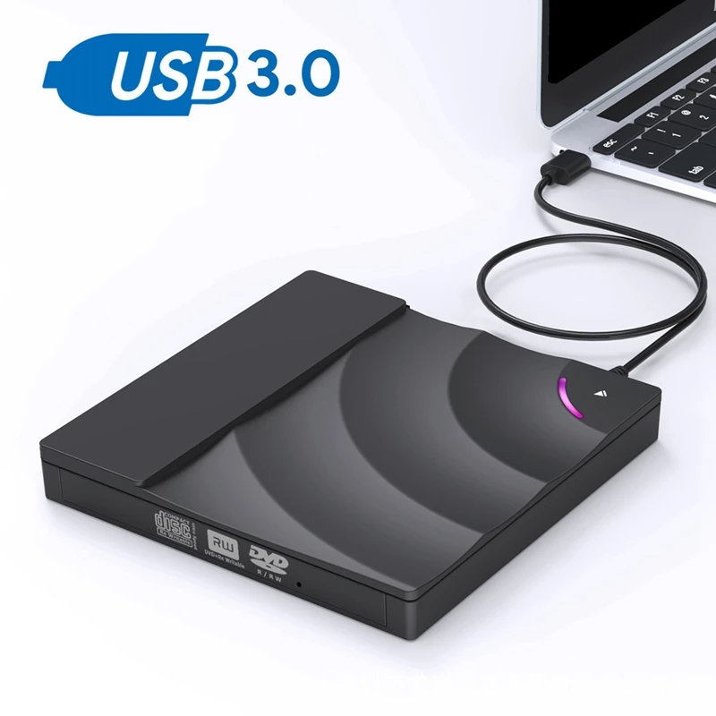 External CD Drive Portable Type-C USB 3.0 CD/DVD RW Drive Player External Optical Drive Burner For PC Laptop With Touch Key