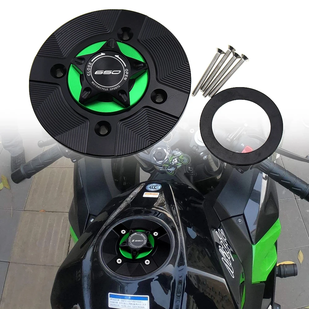 

For Kawasaki Z650 Z 650 2017-2022 Ninja650 Ninja 650 2017-2022 Motorcycle CNC Fuel Tank Cap Gas Oil Tank Cover Petrol Cover
