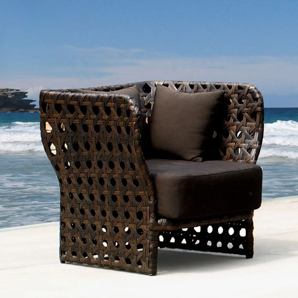 Aluminum Outdoor Garden Chair Rattan Furniture Set Rope Furniture Set