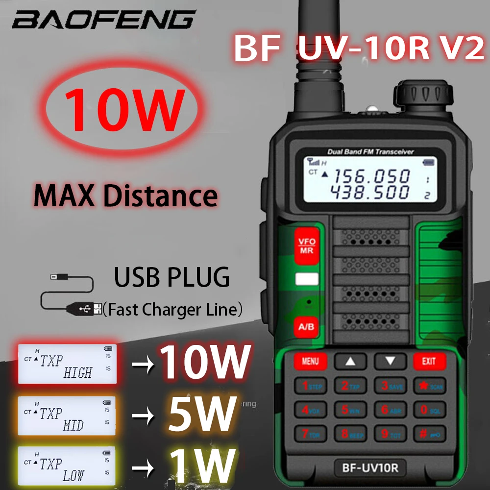Bf 10W Walkie Talki…