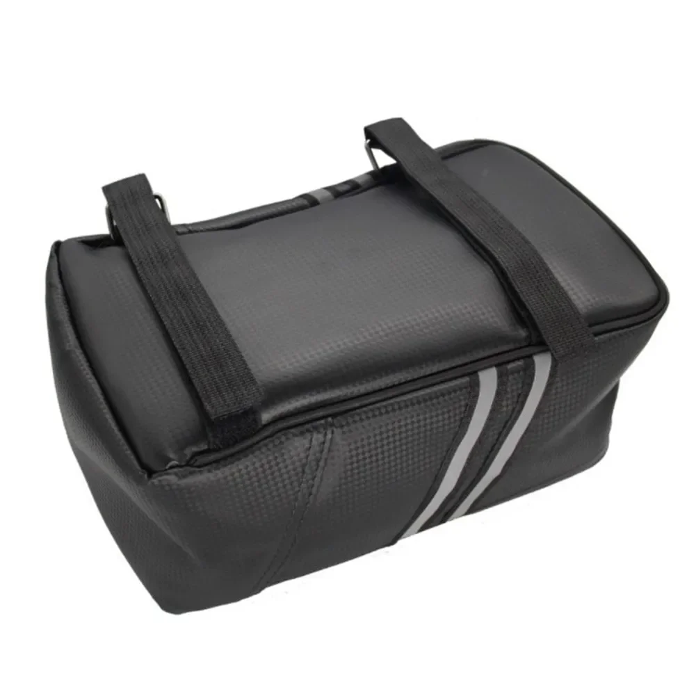 8 L Large Capacity Bag Motorcycle Rear Trunk PU Leather Saddlebags Luggage Scooter Tailbag Waterproof Box Storage Accessories