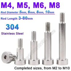 M4 M5 M6 M8 304Stainless Steel Hex Hexagon Socket Head Roller Bearing Shoulder Screw Positioned Shaft Stripper Bolt High Tensile