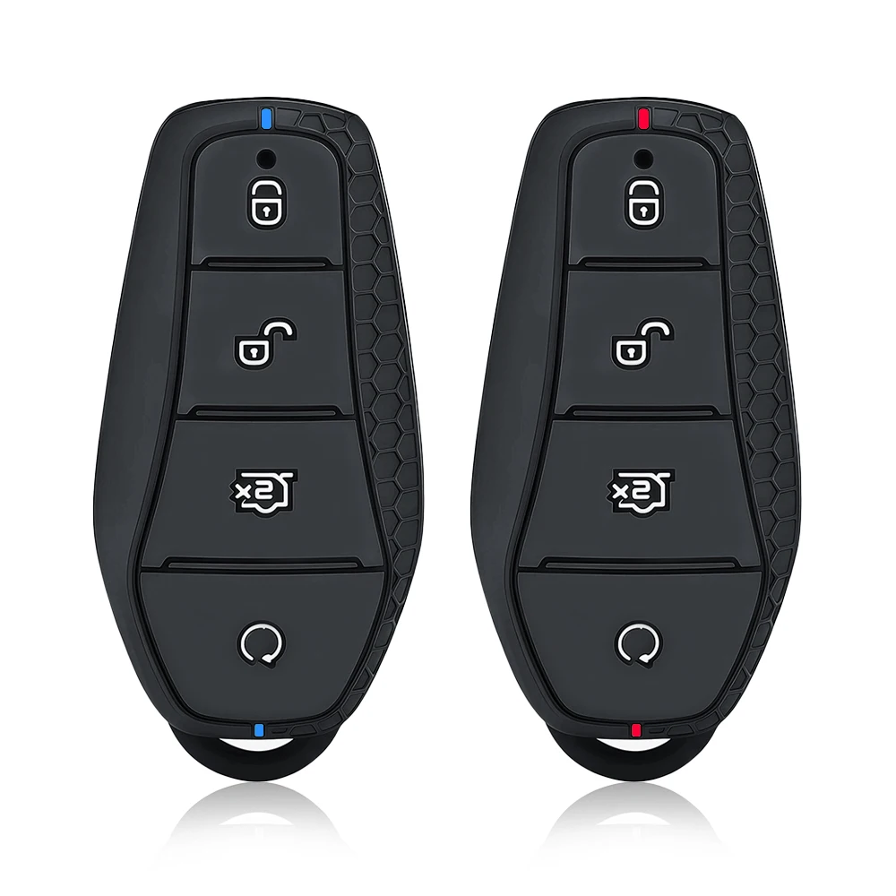 Car Key Case Cover Silicone Keychain Protective Shell For BYD Han Ev Tang Dm/Qin PLUS/Song Pro/MAX/Yuan Dolphin E2 Accessories