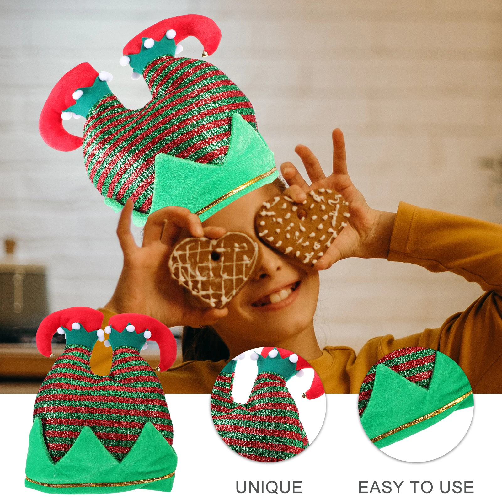 

Creative Funny Pants Hat Christmas Hat Adults Santa Hats for Men Xmas Party Favor Photo Prop Decorations