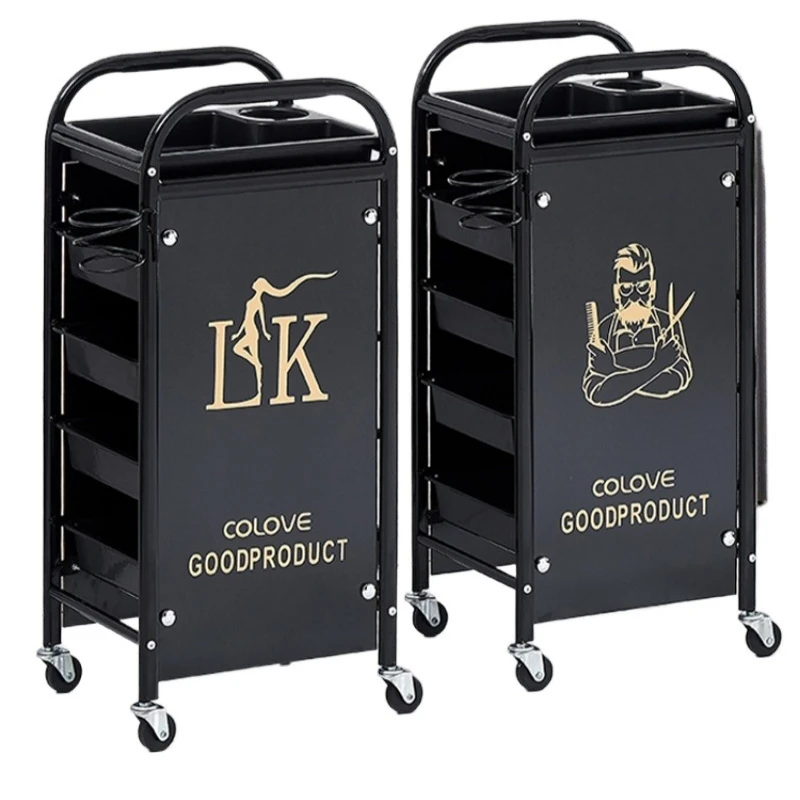 

Hair salon hair salon trolley beauty trolley barber shop perm and dyeing tool cart retro
