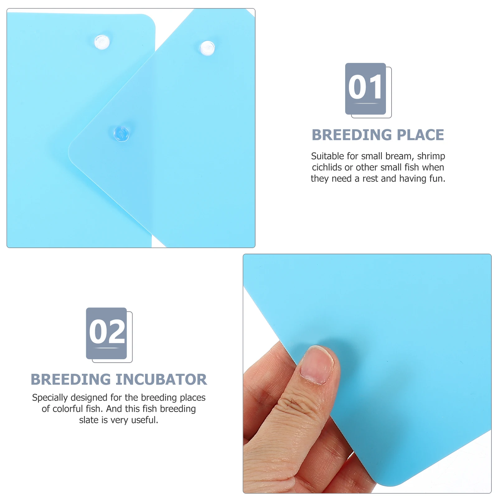 

2pcs Blue Plastic Spawning Breeding Suction Cups for Aquarium Fish Tank Supplies highgrade material longlasting use water