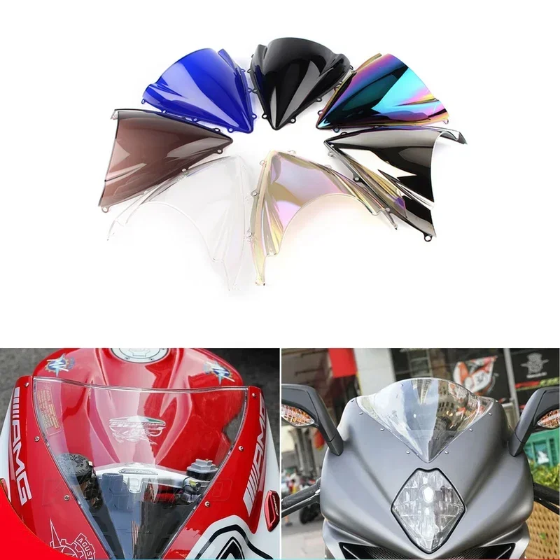 For MV Agusta F3 800 675 2012-2015 2016 2017 2018 2019 Motorcycle Screen Double Bubble Windshield Deflector Protector WindScreen