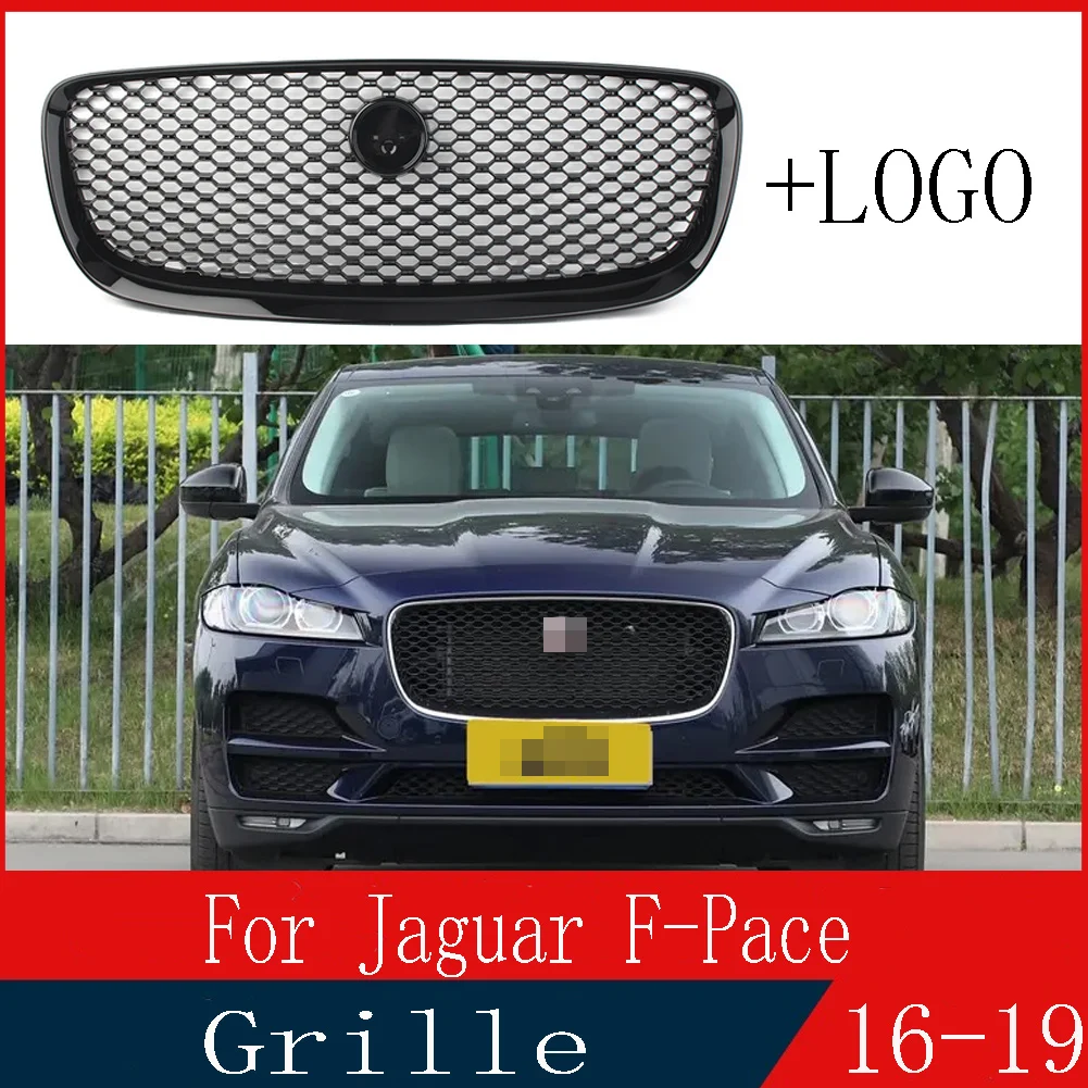 For Jaguar F Pace/F-Pace X761 2016 2017 2018 2019 Car Accessory Front Bumper Grille Centre Panel Styling Upper Grill 16 17 18 19