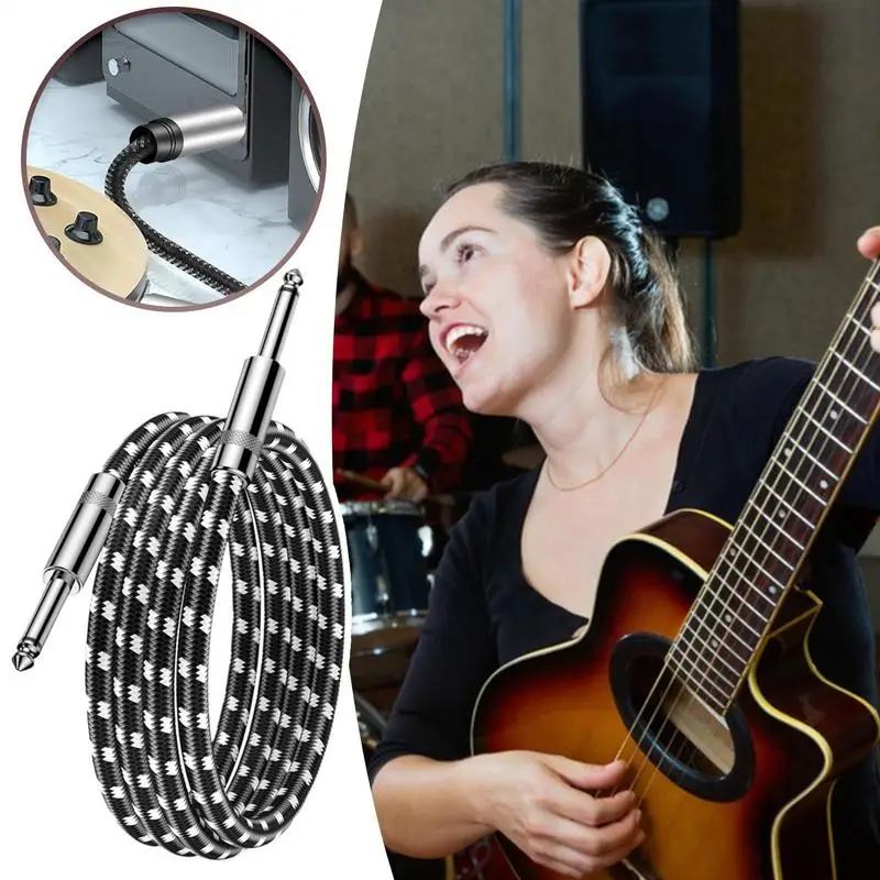 エレキギターコード 10 フィート楽器ケーブルエレキギター用ストレートコネクタプロフェッショナルシールド線キーボード用