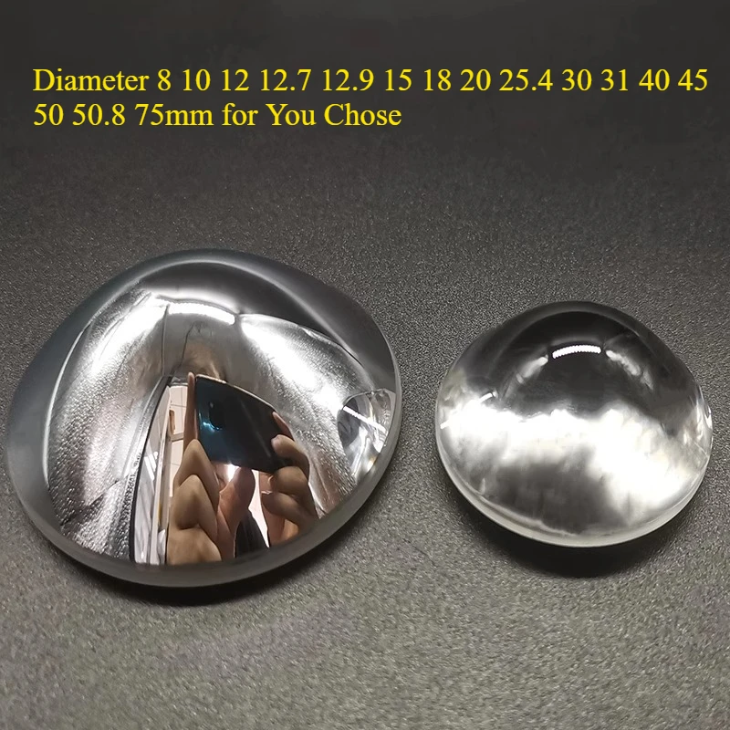 Diameter 8-75mm Aspheric Lens  Collimating and Condensing Optical Glass Laser Focusing Lens No Coating