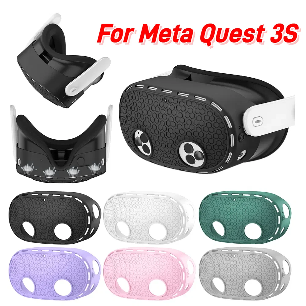 Silicone Host Protective Cover Drop-Proof Host Protector Waterproof VR Headset Protector for Meta Quest 3S VR Accessories