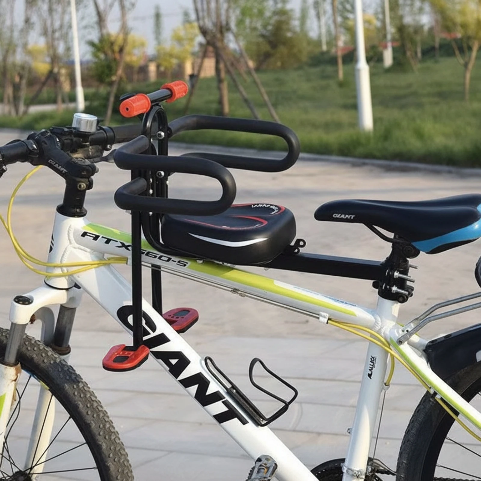Front Mounted Child Bike Seat Easy to Install Front Child Bike Seat Adjustable Comfortable for Toddlers, Cycling