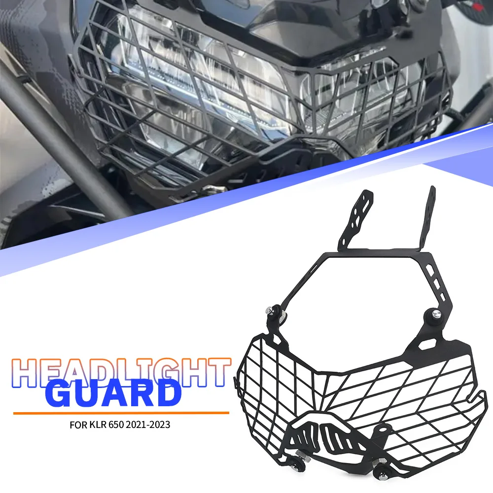 

For Kawasaki KLR 650 Aluminium Motorcycle Accessories Front Headlight Grille Guard Protector Cover Protection 2021 2022 2023