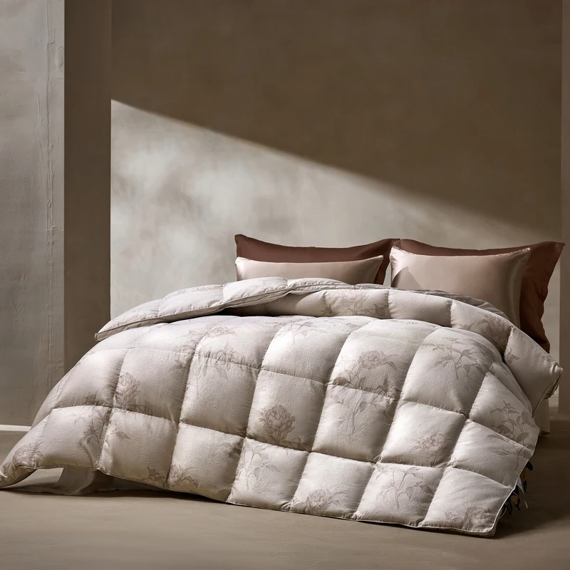 3D Color Weaving 95 Goose Down Comforter Winter Warm Duvet Luxury Jacquard Fluffy  Bedding Queen King Quilt Filling