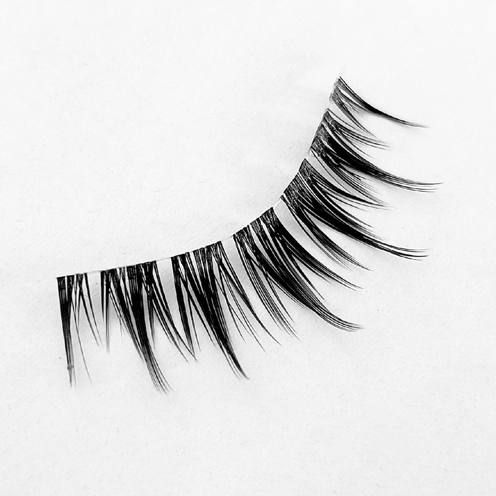 Diy cílios postiços mangá tiras completas cauda de peixe cluster cílios banda transparente natural macio diário cosplay cílios falsos suprimentos