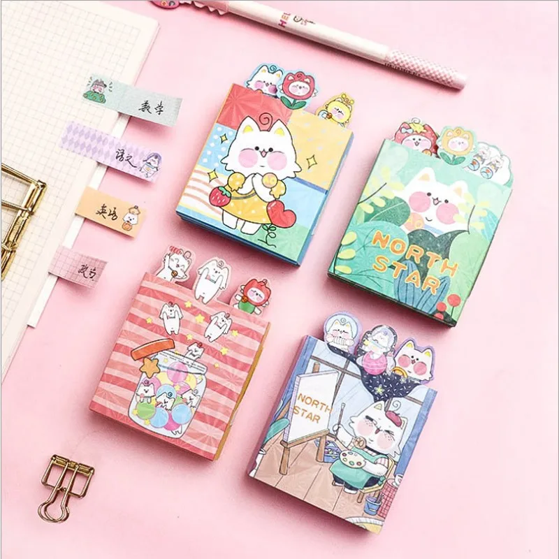 1pack/lot Korea Stationery Cute Cartoon Pattern  memo Notes Sticky Notes  Girl Child School Supply