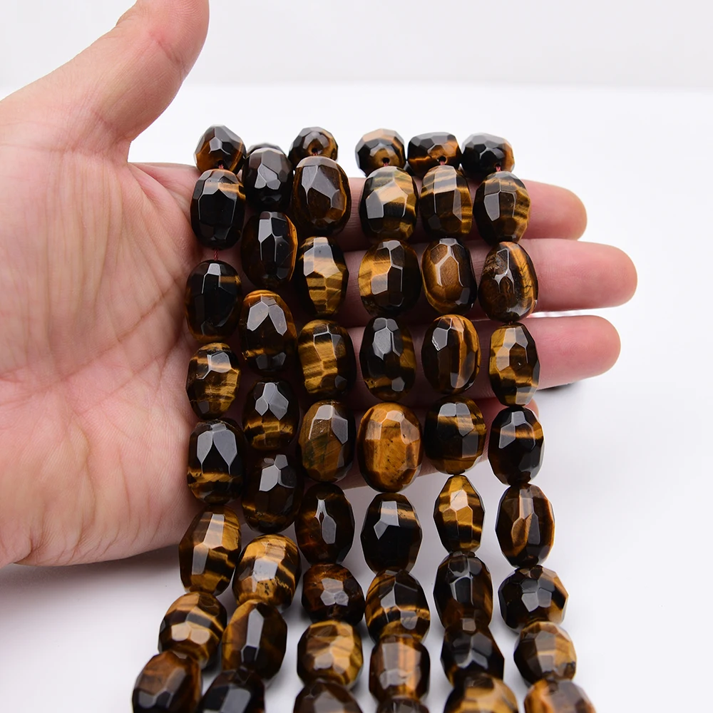 APDGG Natural Yellow Tiger Eye Stone Cuttings Nugget Loose Beads 15.5' Strand Jewelry Making DIY