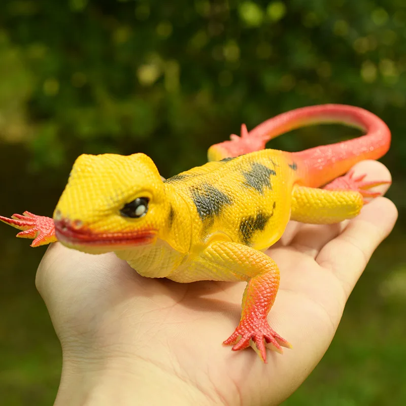 Simulation Soft Rubber Lizards 26x4.3cm Lizard Figure Collection Gift Vivid Vocalization Animal Model