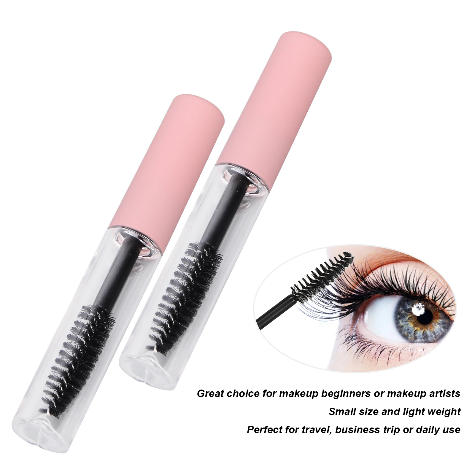 10pcs Empty Mascara Tube DIY Refillable Clear Portable Eyelashes Mascara Cosmetic Bottle for Eyelash Growth Oil 5ml