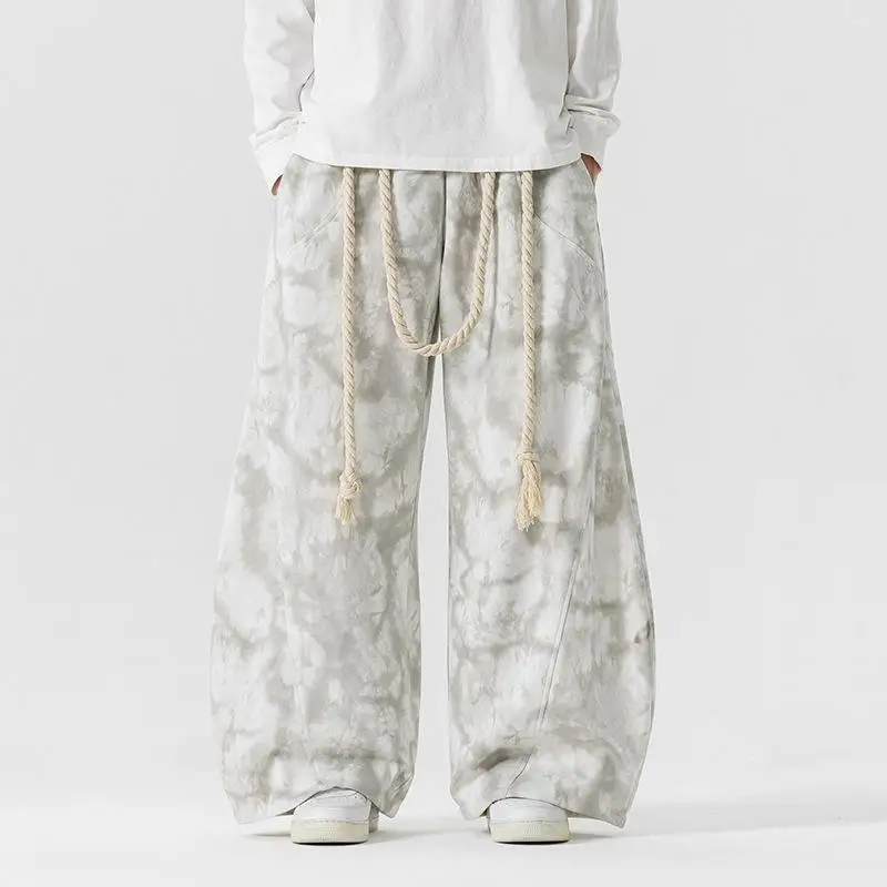 New 2025 Autumn Winter Men's plus Size Tie Dye Casual Straight Leg Pants Neutral Style Other Material 100% Comfortable Fit