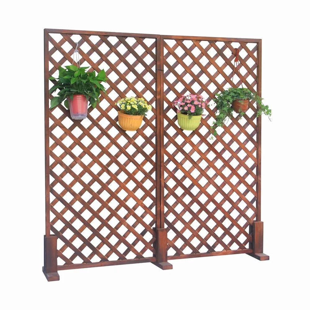 wood  White courtyard  Garden  Guardrail mesh Climbing rattan fence Wall partition Outdoor flower stand