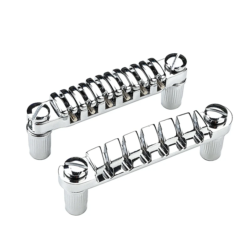 Tune-O-Matic Electric Guitar Bridge +Guitar Stop Bar Tailpiece With Anchors And Studs For LP SG Guitars Chrome