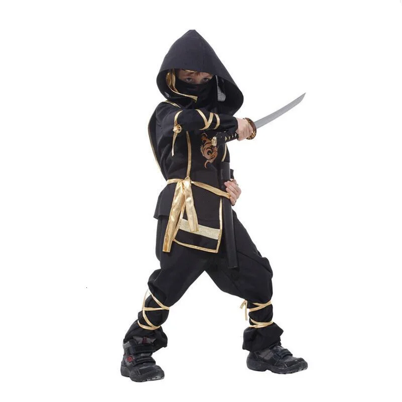 Dzieci Ninja kostiumy impreza z okazji Halloween chłopcy dziewczęta wojownik Stealth dzieci Cosplay Assassin kostium dzień dziecka prezenty