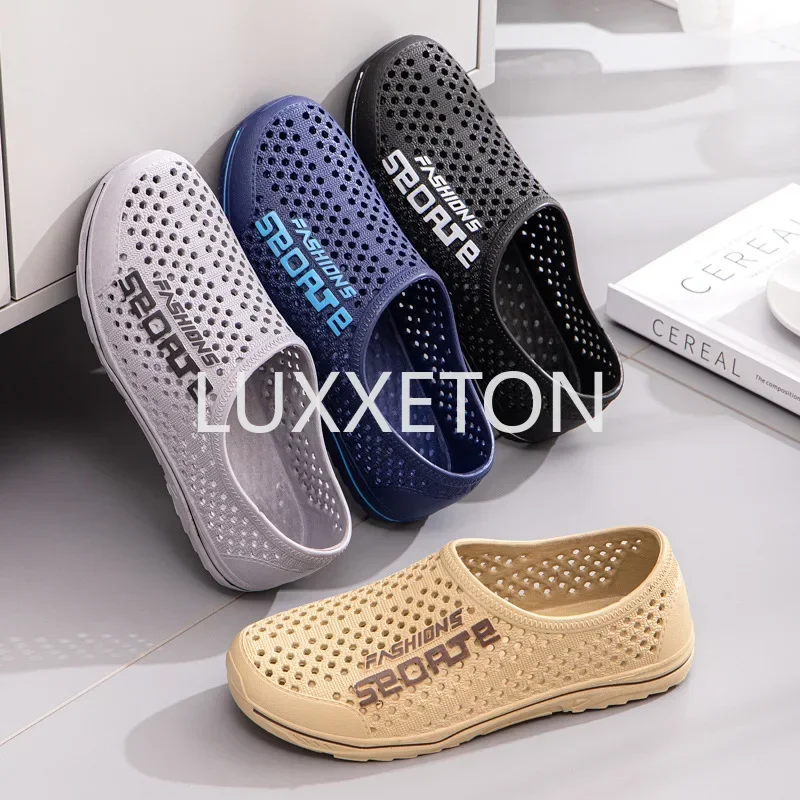 Men Sandals Summer New Fashionable Non Slip Breathable Comfortable and Casual Men Thick Soled Outdoor Beach Soft Soled Sandals