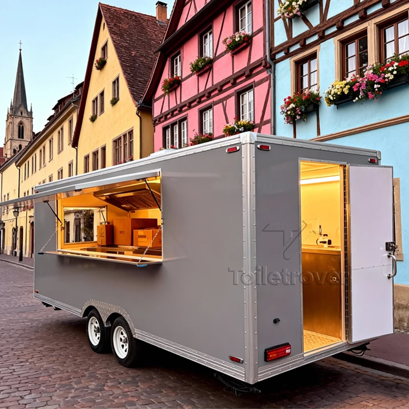 

Высококачественный полностью оборудованный фудтрак-пекарня, передвижная уличная кухня, прицеп-фудтрак с холодильником