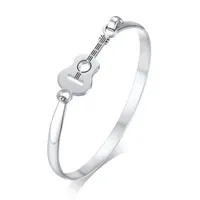 Stainless steel guitar bracelet for men and women street punk rock rap cool fashion jewelry