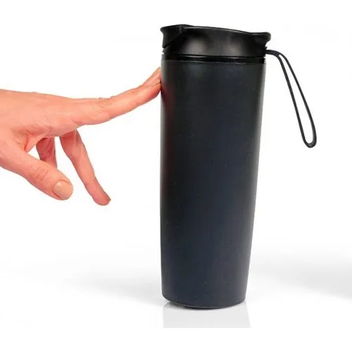 Pratigo Not overturned & Leak-Proof Mug Cup outer Front black