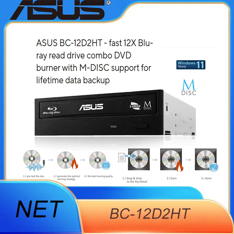 

ASUS BC-12D2HT/Black 12X Combo Blu-ray DVD Writer