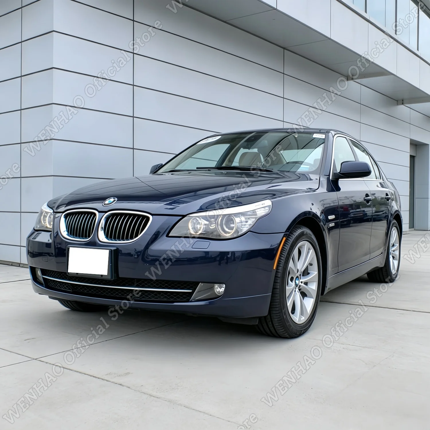 3Pcs High Quality Matte Black Front Bumper Grille Fog Light Frame Cover For BMW  5 Series E60 2009-2010 Grilles Tuning BodyKits view 2