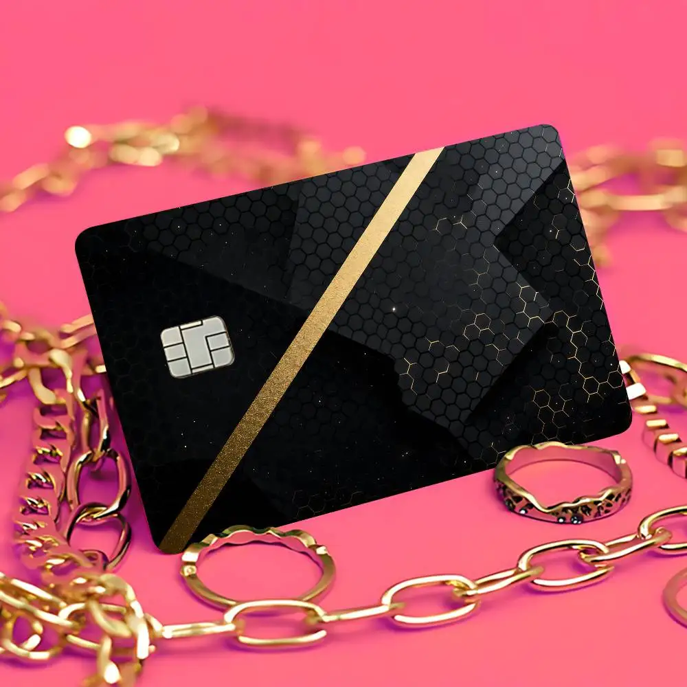 Black Card Stickers Sticker Cover Case For Small Chip Credit Debit Card Waterproof No Fade