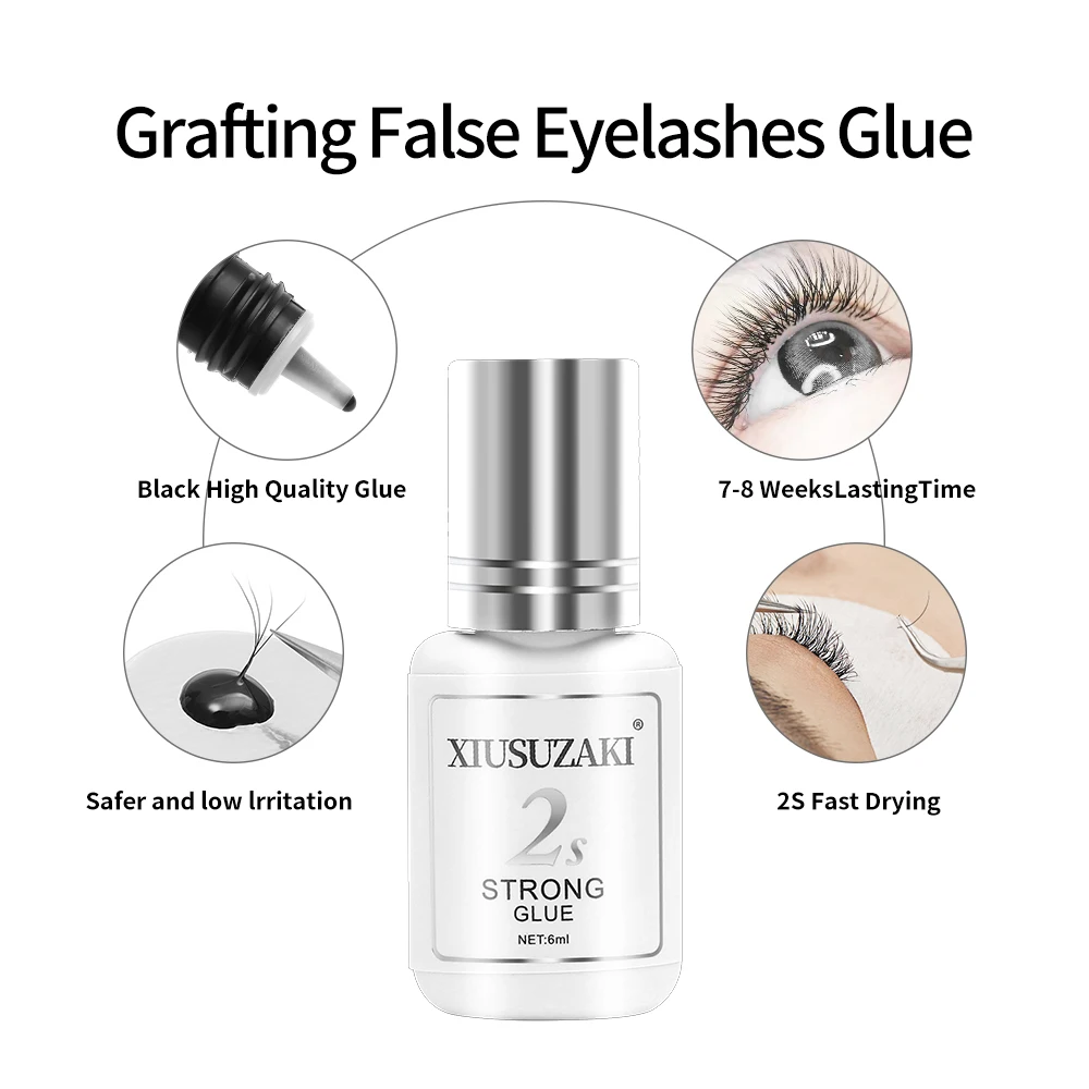 6ml falscher Wimpern verlängerung kleber 0,5 s 1s schnell trocknender schwarzer transparenter falscher Wimpern kleber Wimpern kleber mit geringer Reizung