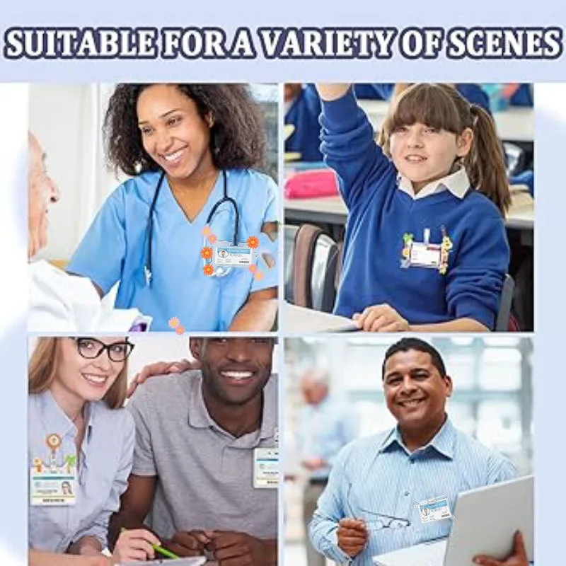 1-30pcs Clear Badge Holders ID Card Clip for Nurses Professionals Students Secure Pin DIY Waterproof Card Holders Wholesaley Tag