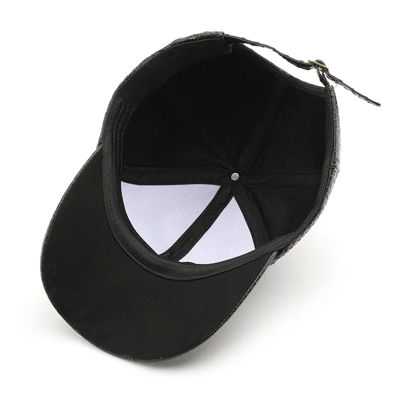 New Fashion Baseball Cap Women Men Serpentine Autumn Winter Leather Solid Color Light Plate Outdoor Sports Travel Sun Protection