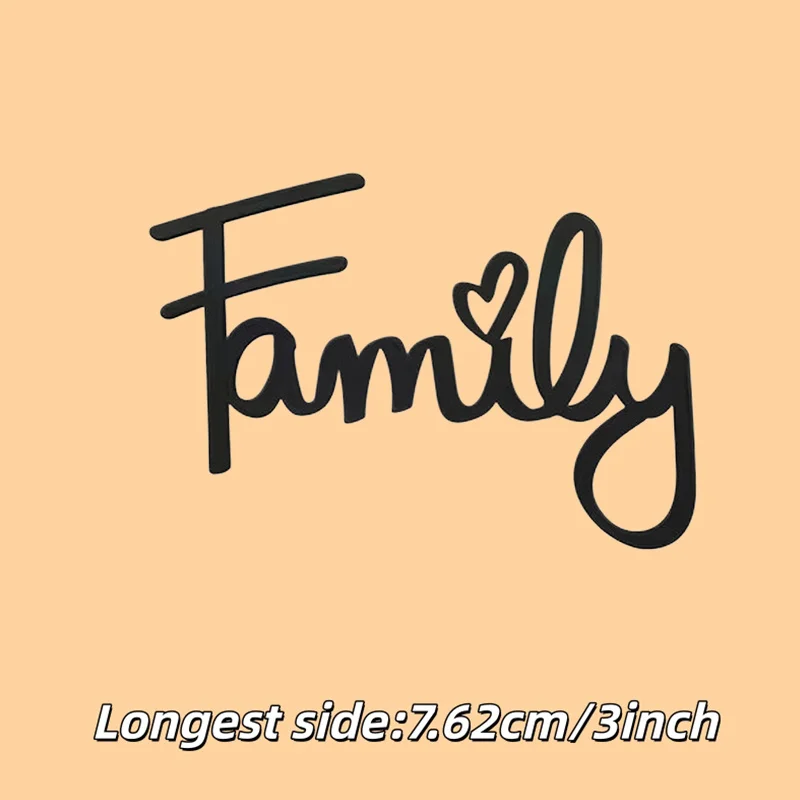 Family Heart Sticker Warm Quote Waterproof Vinyl Decal Car Laptop Cup Phone Motorcycle Window Wall Decoration