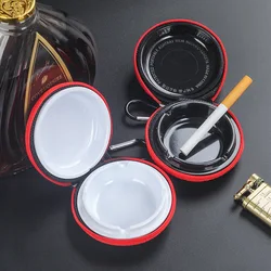EVA portable metal mini ashtray with cap key chain out door Multifunctional travelling windbreak office home tabletap