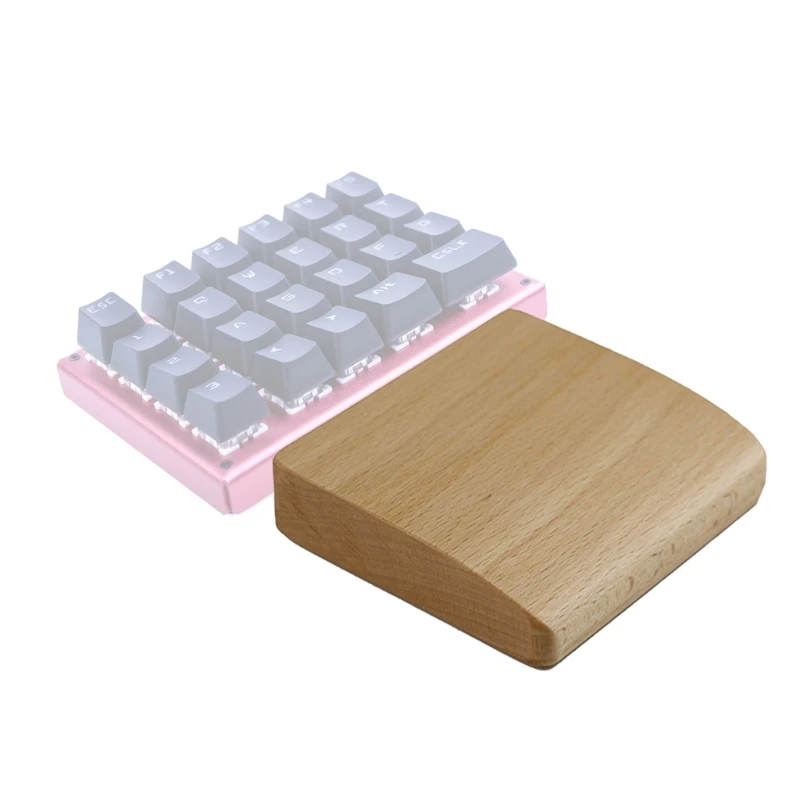 Walnut Wooden Mechanical Keyboard Wrist Rest with  Mat Ergonomic Gaming Desk Wrist Pad Personality