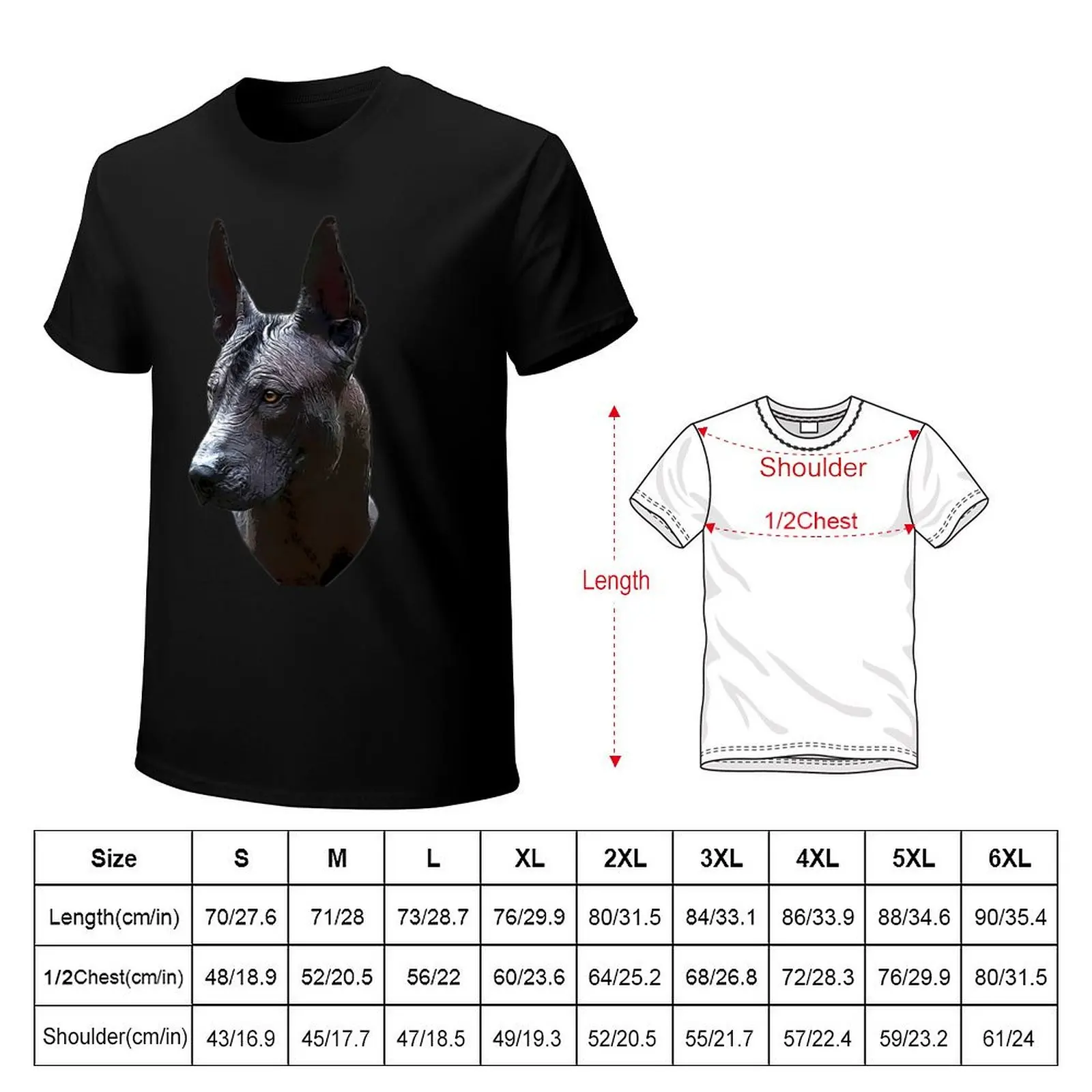 Xoloitzcuintle Xolo Mexican Hairless Dog T-Shirt customizeds vintage clothes oversizeds black t shirts for men