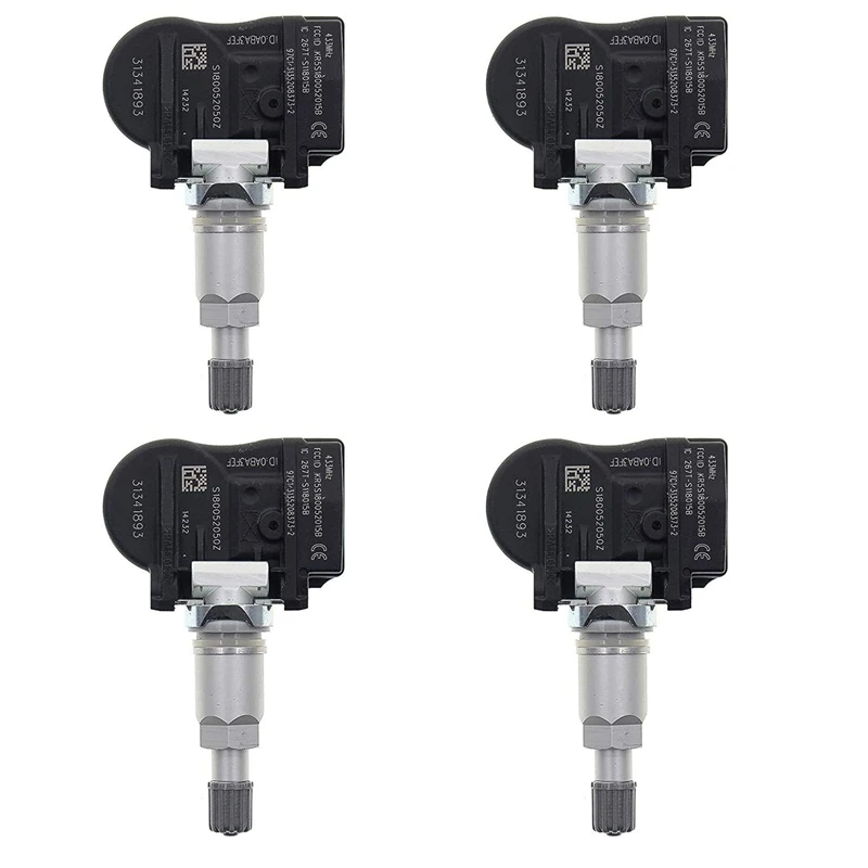 

4Pcs TPMS Tire Pressure Sensor For Volvo C30 C70 S60 S80 XC60 XC70 31302096 8G92-1A159-AE