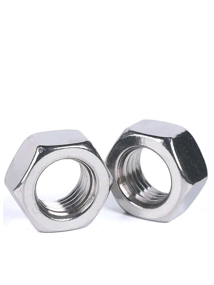 A2 304 Stainless Steel Inch Hex Hexagon Nut for 4-40 6-32 8-32 10-24 1/4 5/16 3/8 7/16 1/2 3/4 5/8 Inch Hex Hexagon Nut Screw