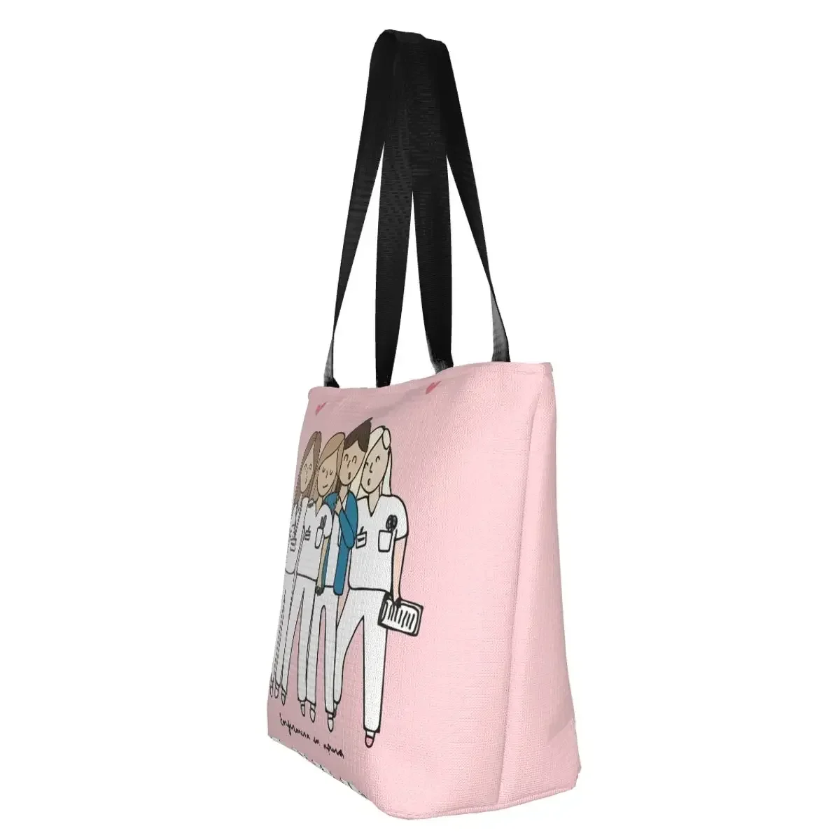 Best Friendship Medica Doctor Nurse generi alimentari Shopping Tote Bag donna Kawaii Canvas Shopper borse a tracolla borsa di grande capacità