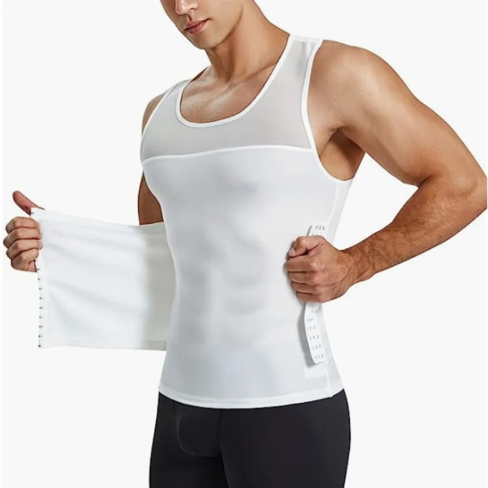 

Belly Contracting Body Shaper Vest Men Thin Elastic Slimming Shapewear Camisole Shapers Undershirts Tummy Control Underwear Man