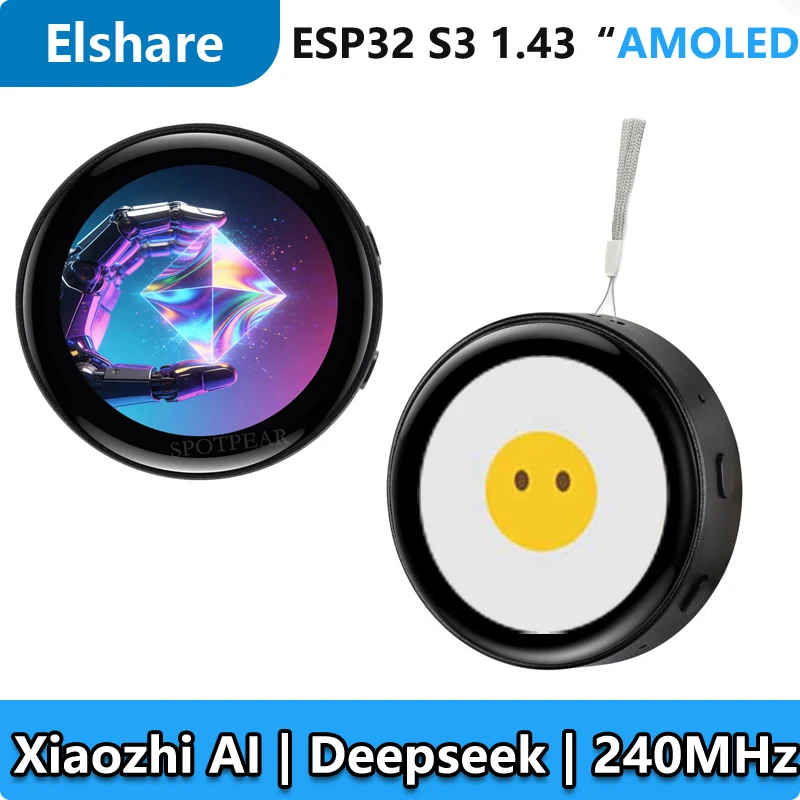 

ESP32-S3 1,43-дюймовый AMOLED-дисплей для платы разработки Xiaozhi AI, 1,43-дюймовый сенсорный экран Deepseek 466×466