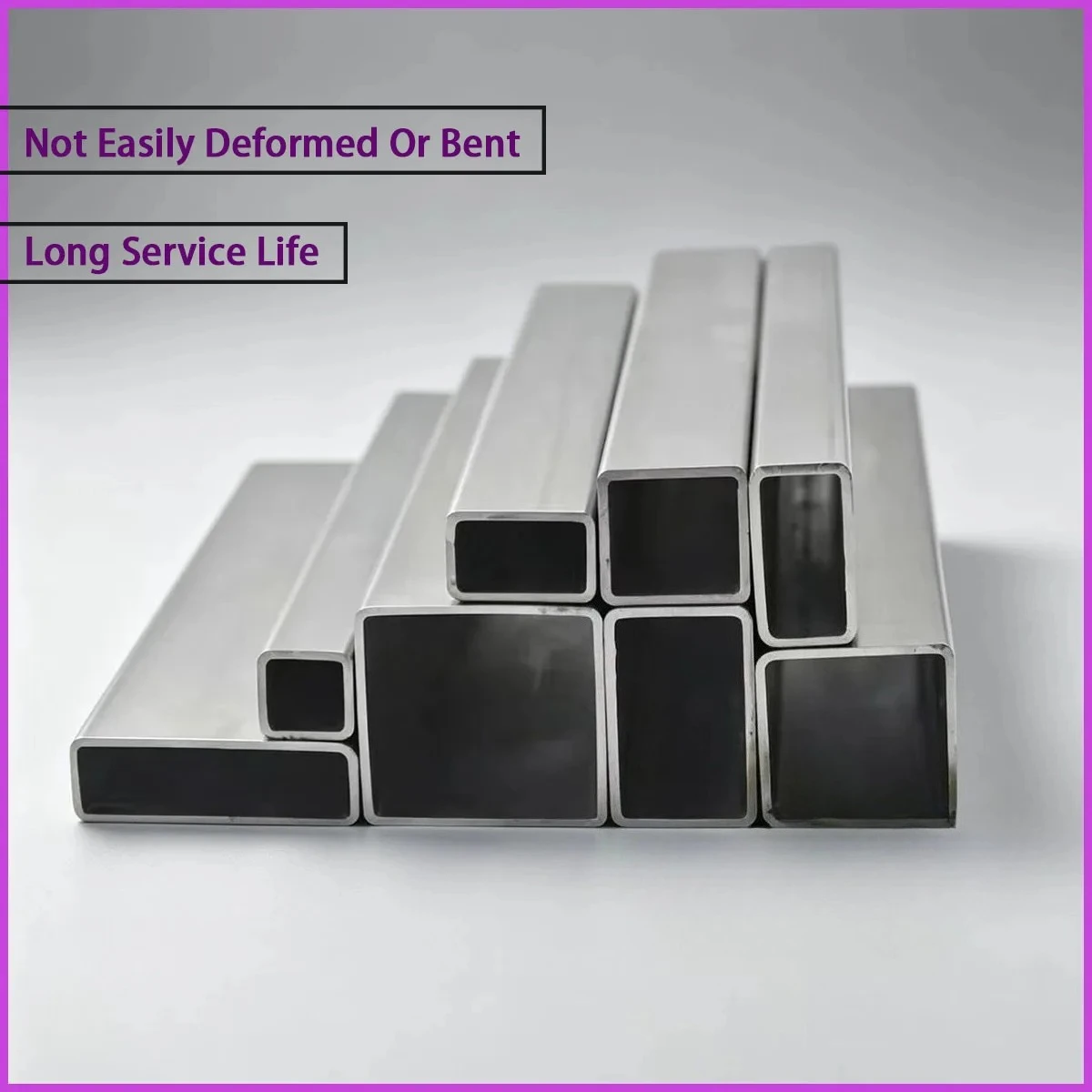 Size 6x6-45x45mm 304 stainless steel square tube is used for building decoration, engineering frame, equipment support,etc