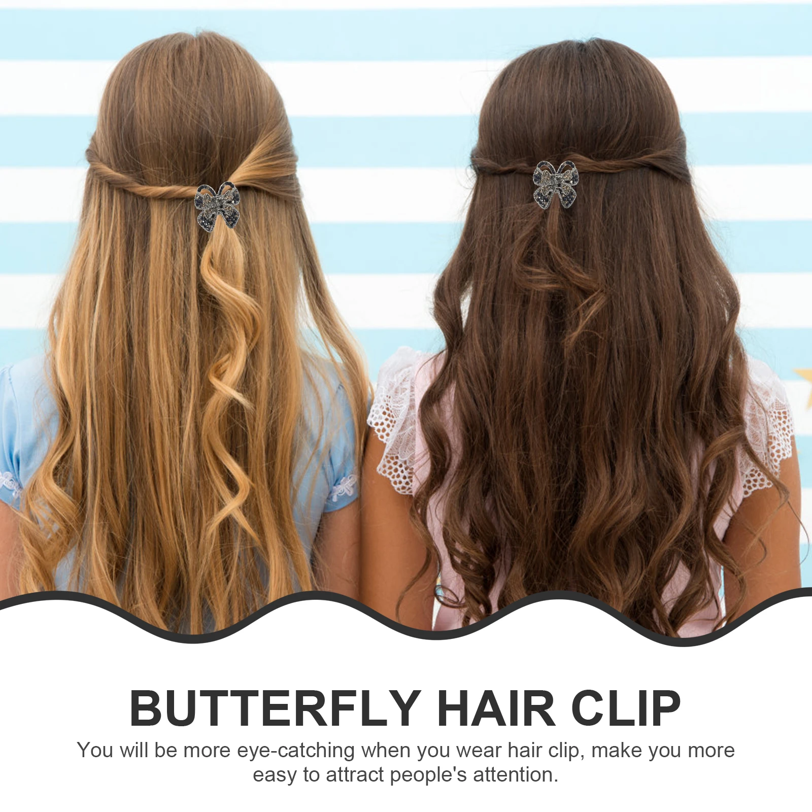 

Rhinestone Clips Retro Hair Clip Accessories Women High Rhinestone Ponytail Holder Ponytail Holder Long Hair