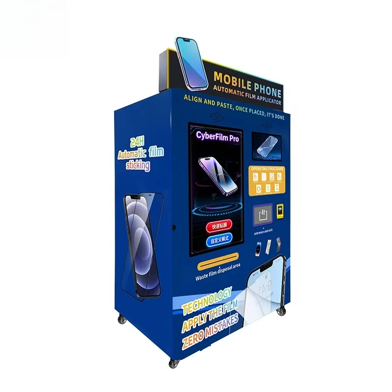 Aangepaste zelfbedieningsautomaat voor mobiele telefoonschermbeveiligers, nieuw idee, commerciële fabriekslevering, hoge efficiëntie